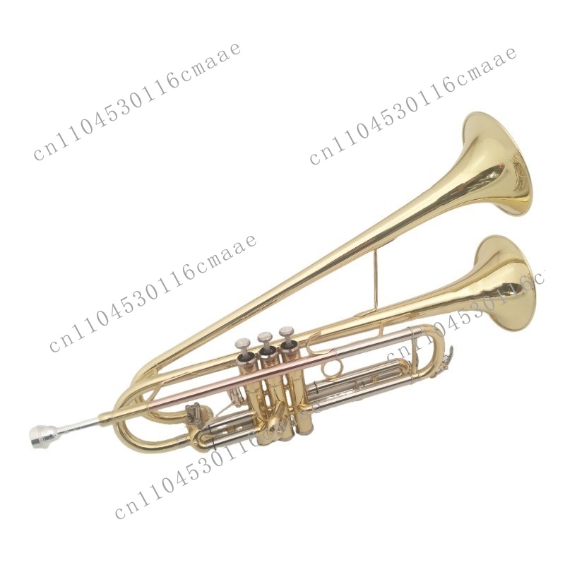 Musical Instrument Manufacturers - Brass Double Horn Trumpet Musical Instrument