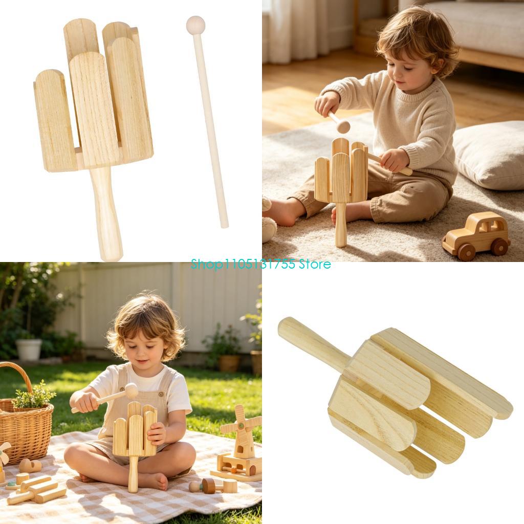 Musical Instrument For Toddlers - K0EF Wooden Tone Block Percussion Instrument