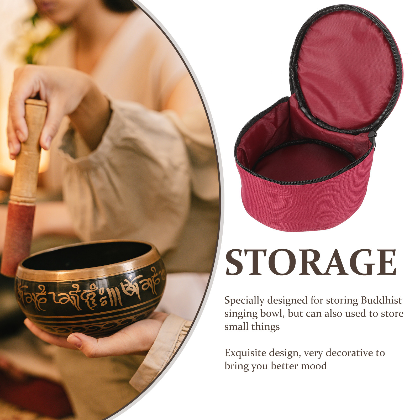 Crystal Singing Bowl Carrying  - Tibetan Singing Bowl review and price